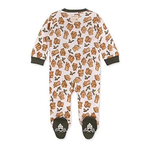 Image of Burt's Bees Baby unisex-baby Sleep & Play, Organic One-piece Romper-jumpsuit Pj, Zip Front Footed Pajama