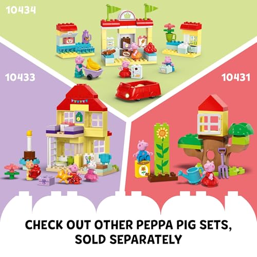 Image of LEGO DUPLO Peppa Pig Boat Trip Bath Toy, Building Block Learning Set for Preschool Kids with 2 Peppa Pig Figures Included, Water Toy Gift Idea for Toddlers Ages 2 and Up, 10432