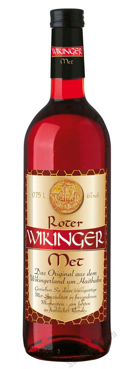 Roter Wikinger Met Behn Honigwein 6,0% Vol. in der Flasche (4x 0,75l = 3,0l Met)