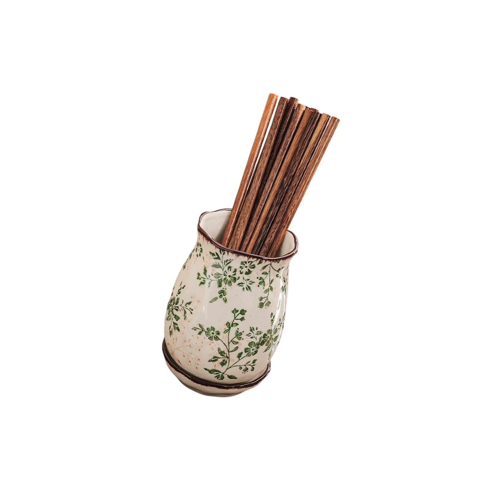 Kaeltsyn Chopstick Holder Ceramic Tissue Dispenser/Fruit Platter/Dried Fruit Box/Vase/Chopsticks Holder Handcrafted Decorative Storage Old Ceramic Tissue