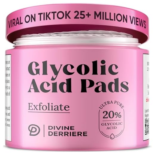 Glycolic Acid 20% Resurfacing Pads for Face & Body with Vitamin B5, C & E, Green Tea - Exfoliates Surface Skin and Reduces Fine Lines, Pores, Acne Scars & Hyperpigmentation - Peel Pads