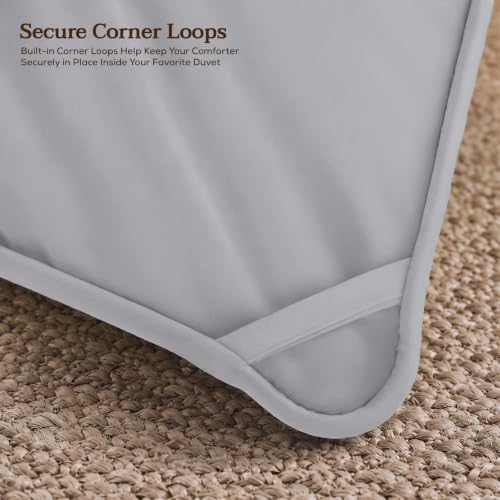 Image of Utopia Bedding Duvet Insert, Twin Comforter 64 x 88 Inches, Light Grey