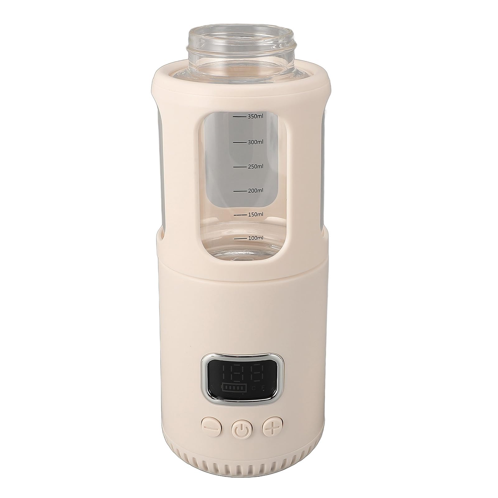 Qqmora Scaldalatte Portatile Senza Fili USB Scaldabiberon a Riscaldamento Rapido in Acciaio Inossidabile da 350 Ml per Ufficio di Viaggio con Batteria a Lunga Durata