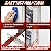 Innconee 4 Rolls Intumescent Smoke Seal Strip Tape Flexible Expanding Fire Door Strips Adhesive Backed Composite Rubber Smoke Gasket Seal for Fire Windows Steel Doors, 0.6'' x 0.08'' x 9.8'/Roll