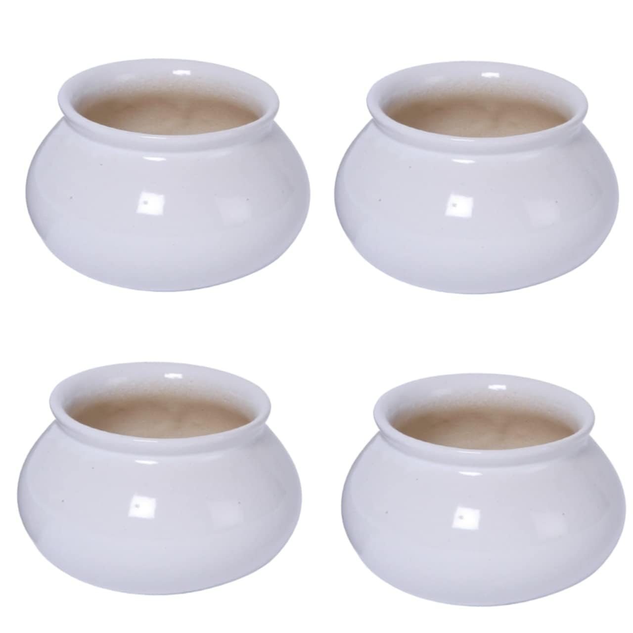 The Mug factory Shree Balaji Enterprises Ceramic Matki Shaped Planter/Container Set & Vases for Indoor Planter, White Color, Pack of 4 (B0CTWLNQKX) Amazon Price History, Amazon Price Tracker