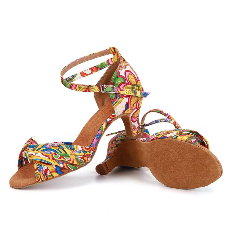 AOQUNFS Women Ballroom Dance Shoes Latin Salsa Performance Practice Dancing Shoes,L2554