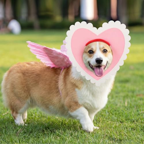 Disfraz para perro Día de San Valentín con alas y accesorios 13.8 in miniatura 5