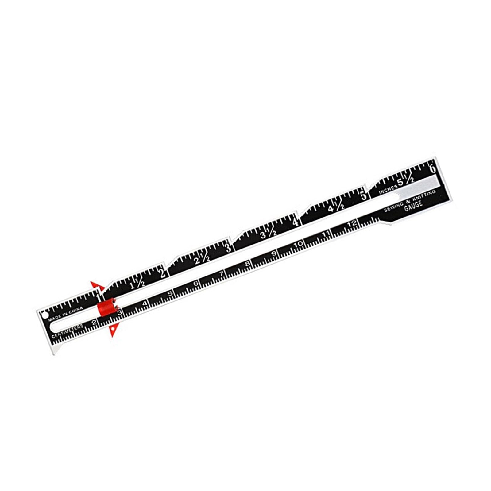 Sewing Gauge Metal Fabric Quilting Ruler Measuring Gauge Sewing Measuring Tool for Fabric Knitting Sewing Hemming