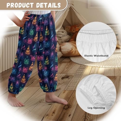 Image of Unisex Little Kids Yoga Trousers Bohemian Beach Pants Baggy Harem Activewear for Boys and Girls Age 3-10