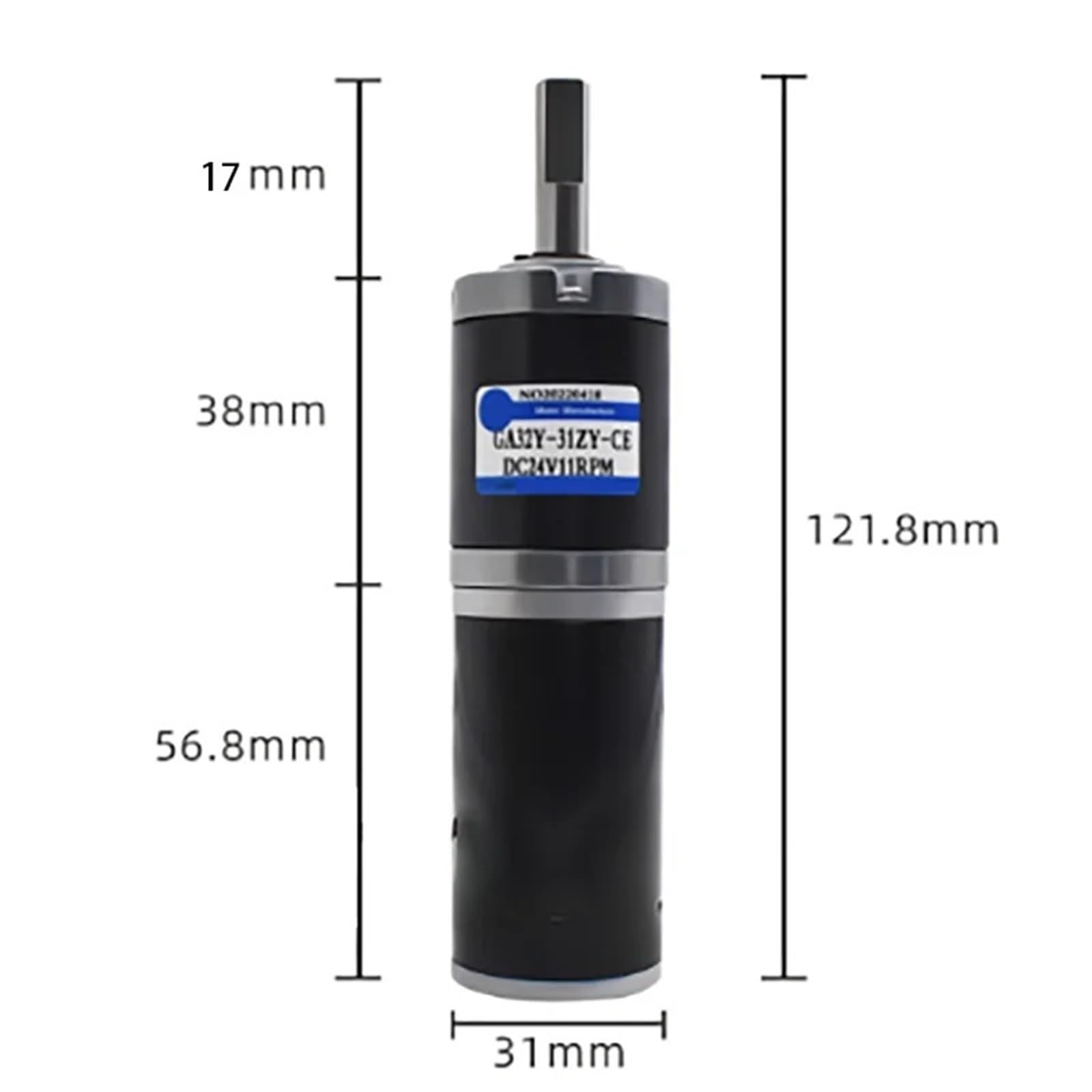 32MM 32-31ZY con encoder 12V24V DC Motore a spazzole con riduzione epicicloidale Velocità regolabile avanti e indietro(8mm shaft,30RPM,24V)