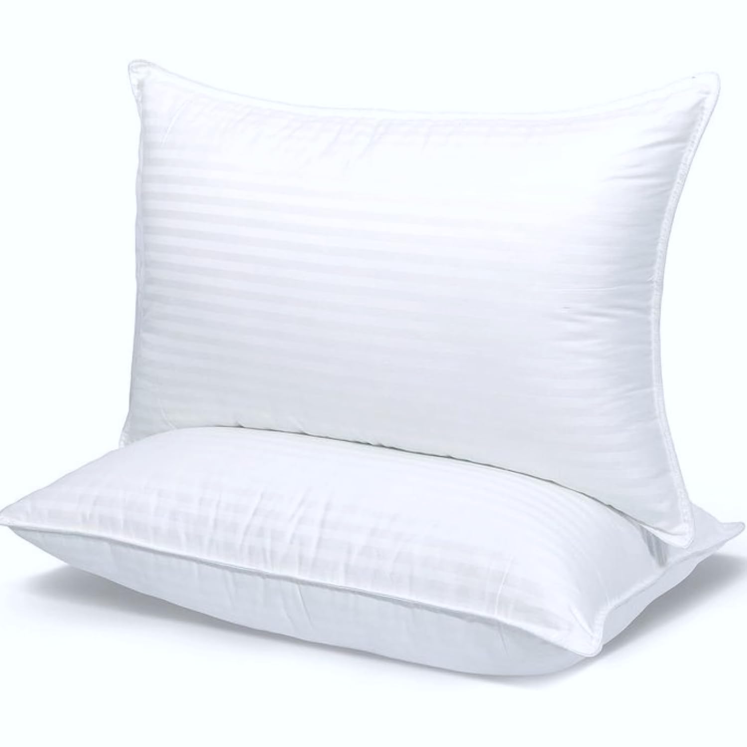 AJISH Hotel Collection Bed Pillows for Sleeping 1 Pack Queen Size 20 X 30 Inch, Unique Striped White Pillows, Super Soft Microfiber Filled Pillows, All Night Comfort Sleep, Home Decor (B0B82QRBPB) Amazon Price History, Amazon Price Tracker