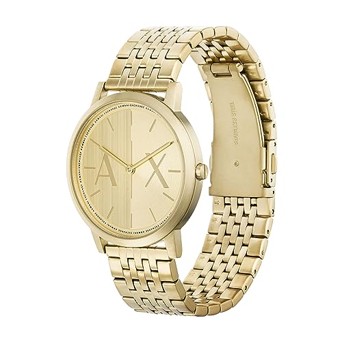 Armani Exchange Stainless Steel Analog Gold Dial Men Watch-Ax2871, Gold Band - Image 5