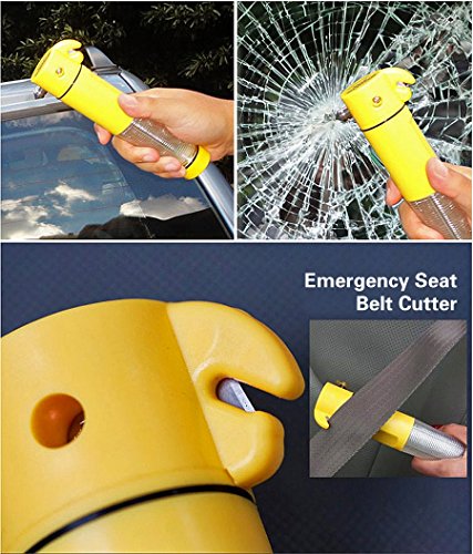 Tianmei GENERIC 5In1 Multi-Function Emergency Rescue Car Seat Belt Cutter Magnets Safety Hammer Breaker Flashlight Distress Signal Light Disaster Escape Tool  thumb #6