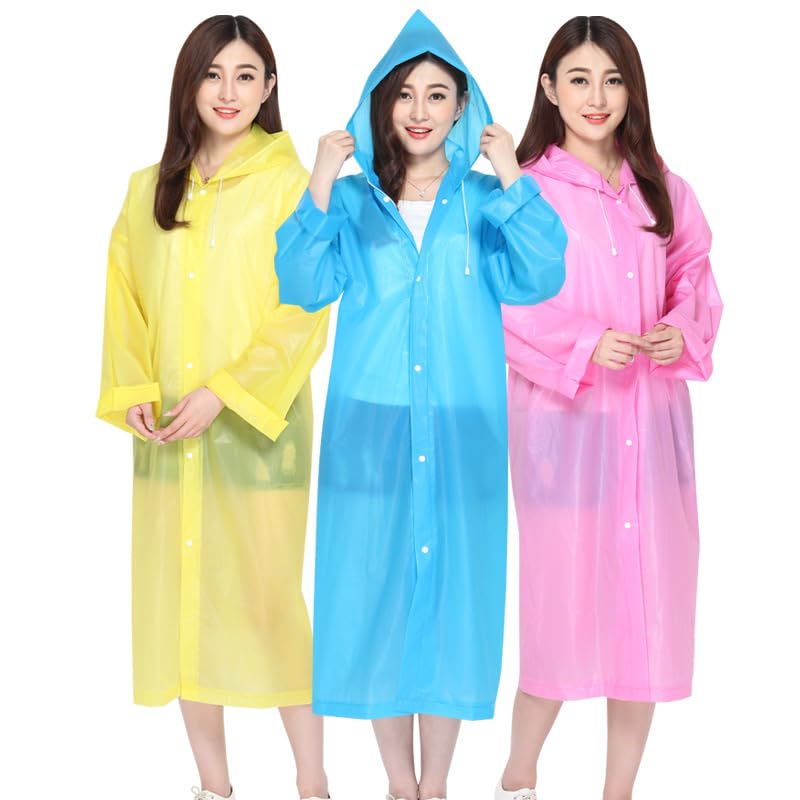 Raincoat For Men,Women,Boys & Girls Universal Waterproof Full Rain Coat Multicolor, Free Size Hooded Rainwear-image-11
