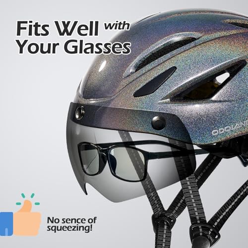 Odoland Bike Helmet with Magnetic Visor