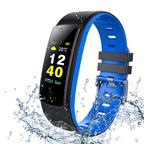 Fitness Armband Uhr mit Pulsmesser Wasserdicht IP67 Fitness Tracker Aktivitätstracker Pulsuhren Bluetooth Smart Armbanduhr ür iPhone Android