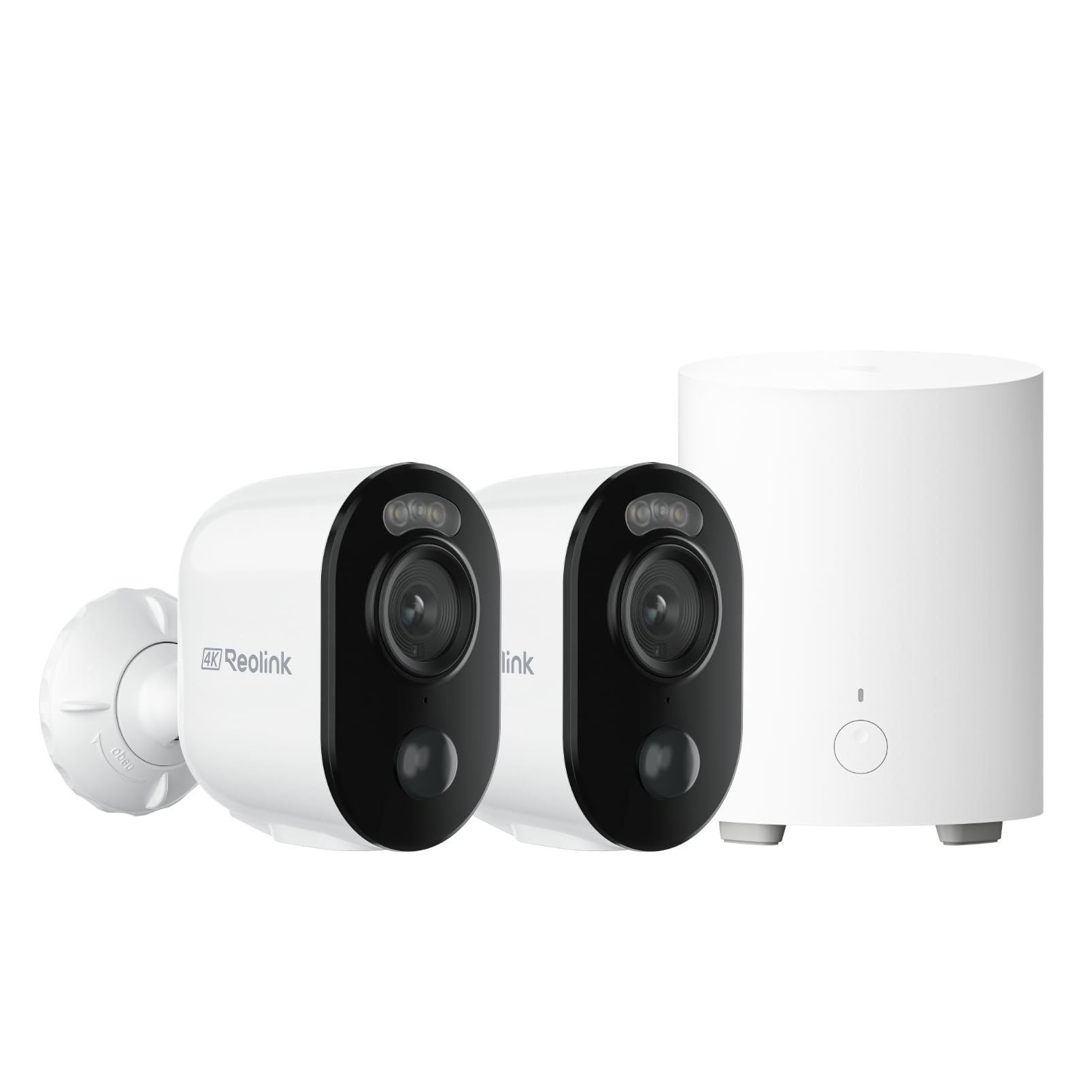 Reolink Argus 3 Ultra 4K Solar (2 Cámaras) + Home Hub Mini | Cámaras Vigilancia WiFi Exterior 8MP sin Cables con Batería, Visión Nocturna en Color, Detección Smart y Almacenamiento Local