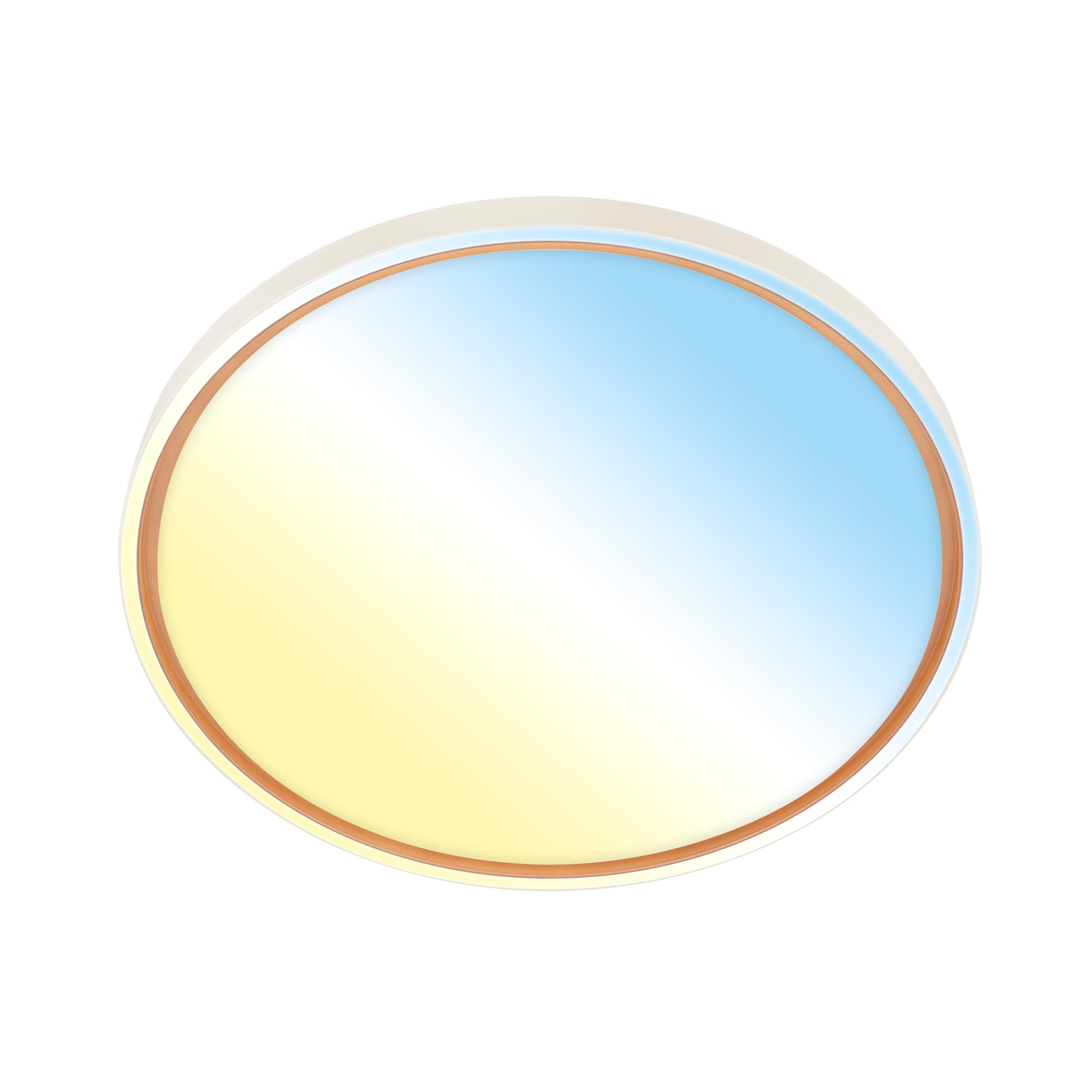 BRILONER - LED Deckenlampe mit Fernbedienung, dimmbar, CCT warmweiß bis kaltweiß, LED Lampe, Deckenleuchte, Wohnzimmerlampe, Küchenlampe, Deckenbeleuchtung, Flurlampe, 49x6,5 cm, Coffee