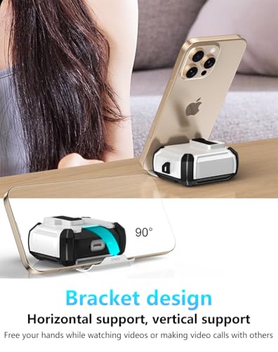 Image of ZORBES AirPods 4th Generation Case Compatible with Magsafe | Secure Lock, with Phone Stand & Cleaning Kit, Flip Lid Protection, White TPU, Carabiner Carry Clip for AirPods 4 Case Cover