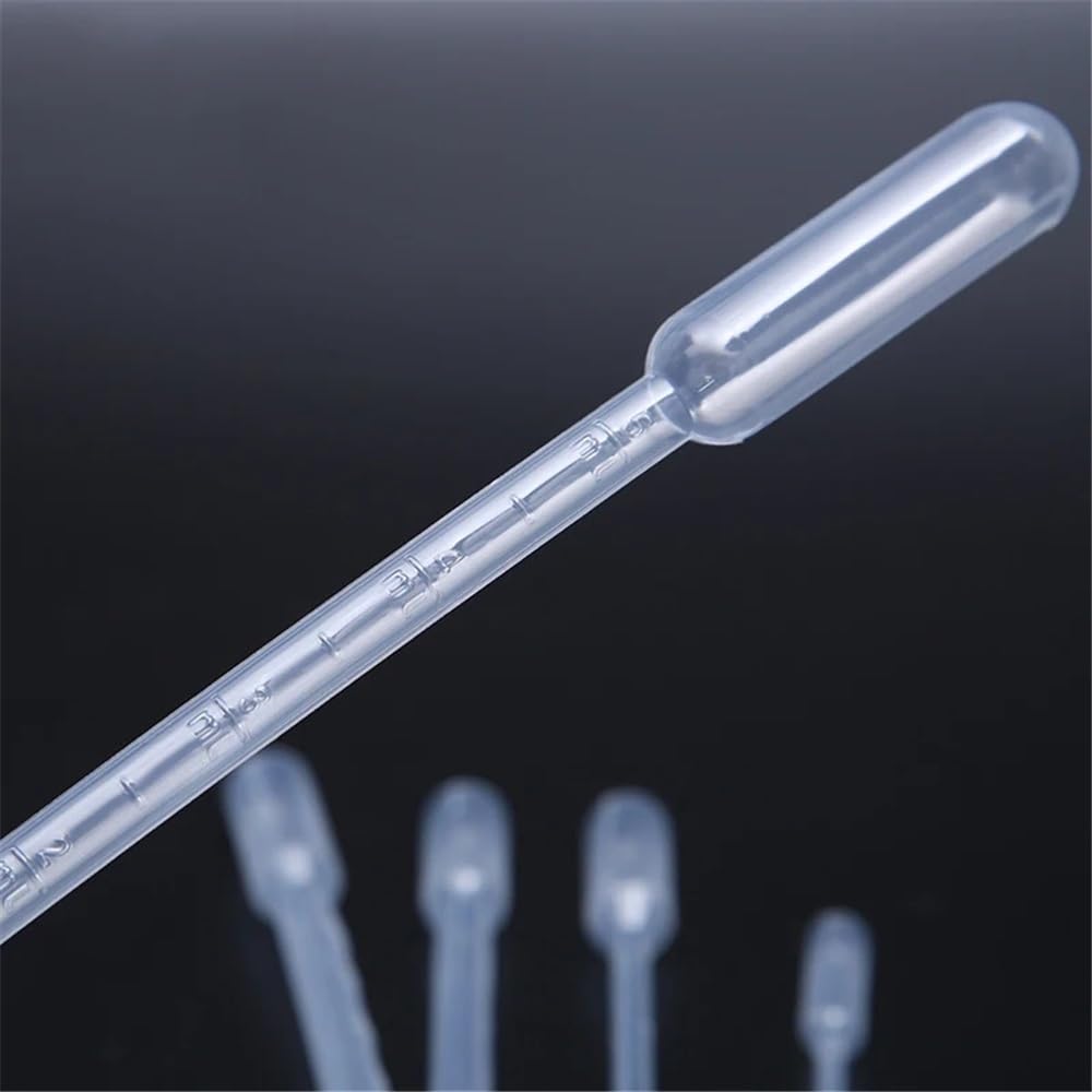 100~1000 pezzi da 5 ml di pipetta di plastica monouso con contagocce trasparente for esperimenti(1000pcs)