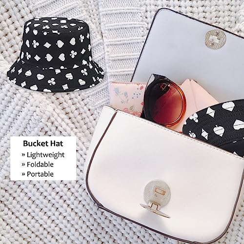 Image of Reversible Bucket Hat for Women Summer Travel Fisherman Cap, Girls Cute Double Side Wear Bucket Cap