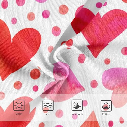 Joisal Toddler Girls Underwear 2t Cotton Cute Panties Girl Designer Briefs Kids Undies Valentine Hearts Red Pink3