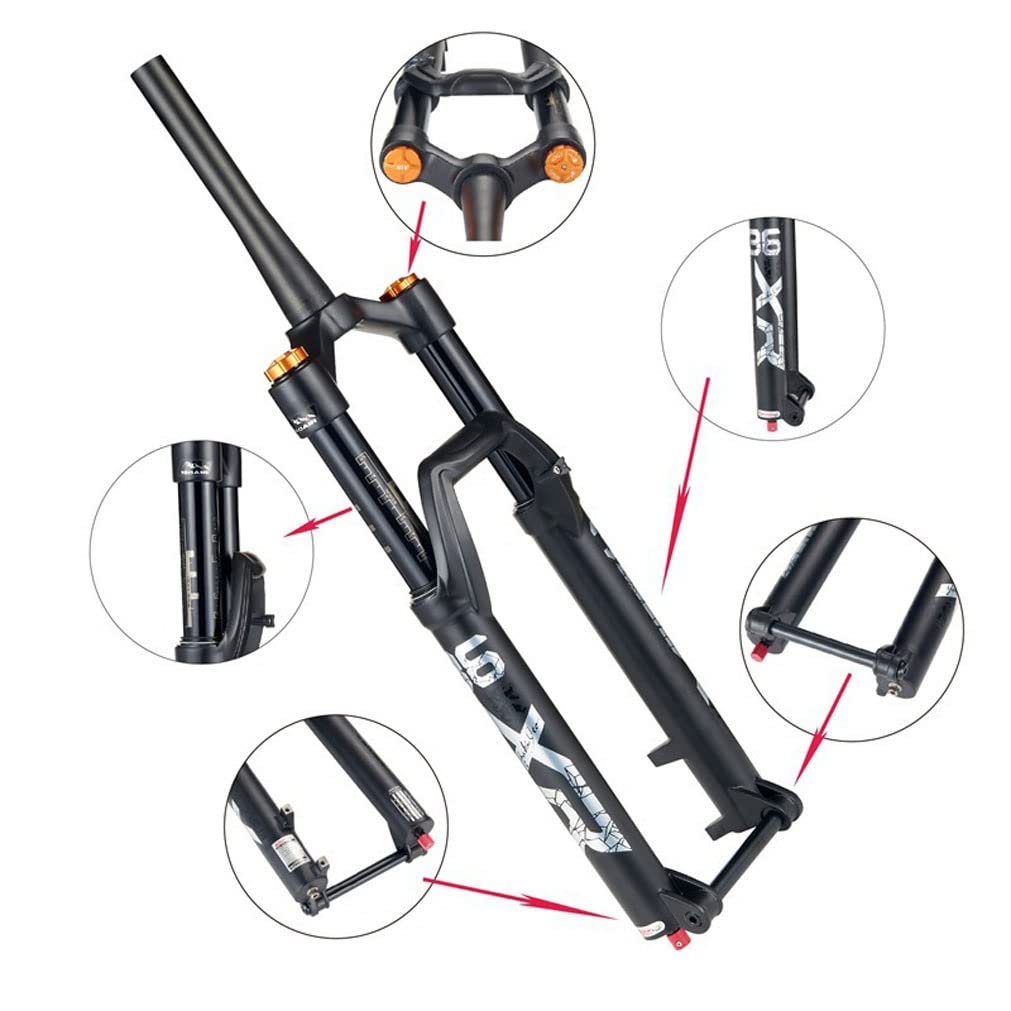 Fourche Rigide En Carbone Pour VTT 29/27.5" - Axe Traversant Boost 15x110mm, Cône 1-1/2" - Frein Disque - 10