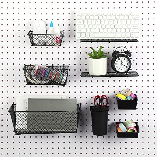 Sieral 30 Pcs Pegboard Accessories Organizer Kit Includes Pegboard Storage Basket thumb #5