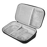 BOVKE EVA Hard Travel Carrying Case for Omron BP742N 5 Series Upper Arm Blood Pressure Monitor with Cuff That fits Standard and Large Arms, Black