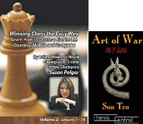 ChessCentral Winning Chess The Easy Way with Susan Polgar, Vol. 2: Learn How to Create a Plan in The Opening, Middle & Endgame Bundled with Art of War DVD
