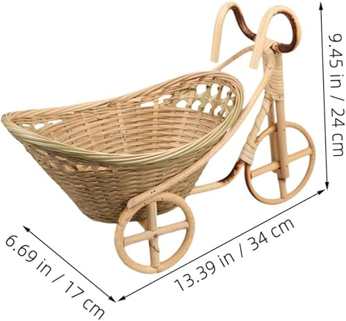 Miniatura 5 de Cabilock Cesta de fruta tejida de bambú para pan, recipiente para dulces, cesta de servir, cesta de flores, bandeja de aperitivos, cesta de