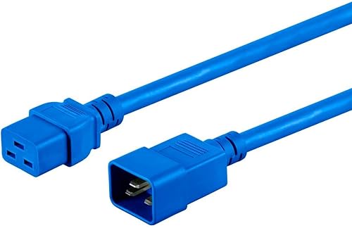 Miniatura 8 de Monoprice Cable de extensión de alimentación - 3 pies - Azul  12AWG 20A (IEC 60320 C19 a IEC 60320 C20)