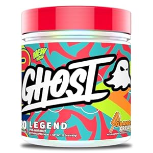 GHOST Legend Pre-Workout Powder, Orange Cream – 30 Servings – Pre-Workout for Men & Women with Choline, L-Citrulline, & Beta Alanine for Energy & Focus