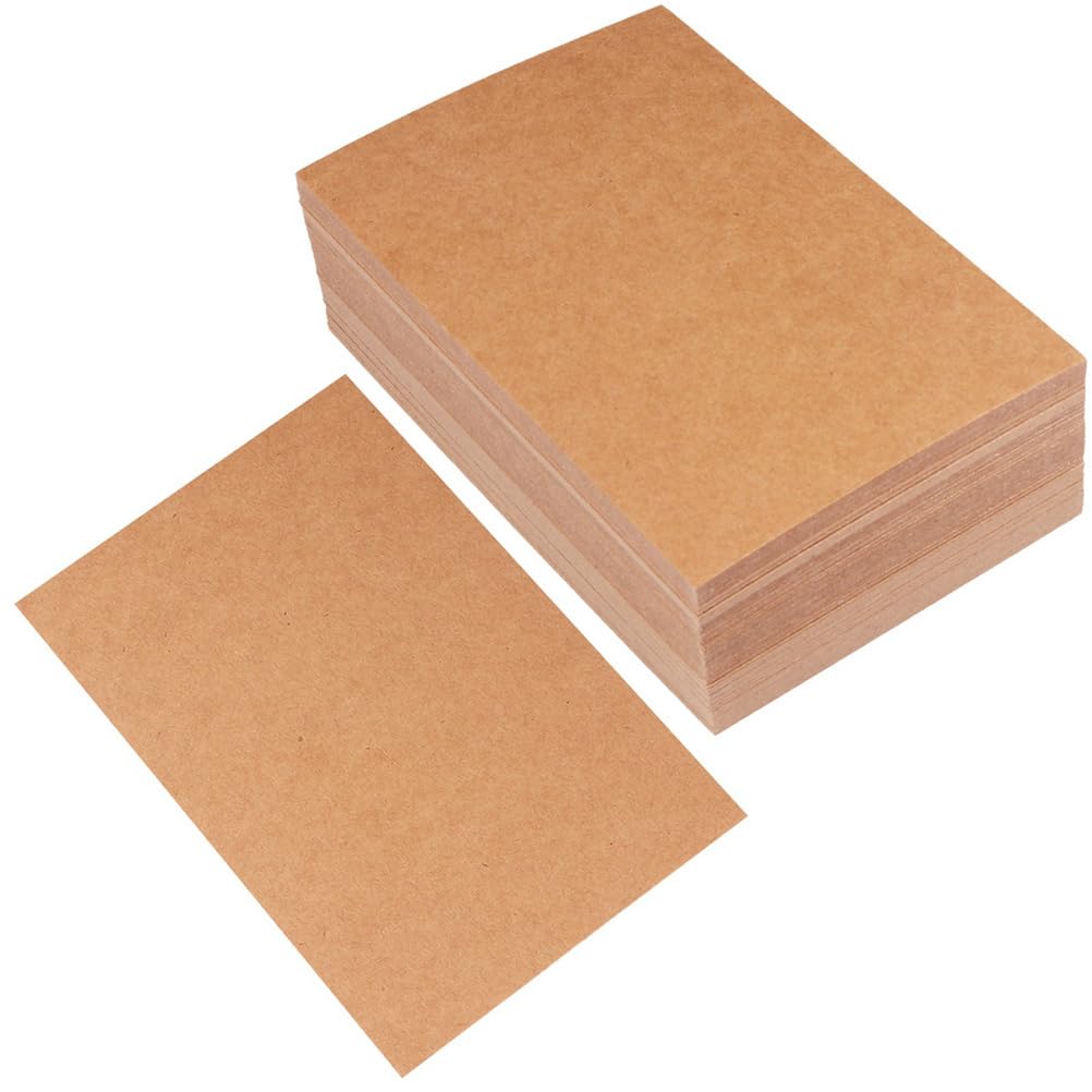 Cartes Vierges Design Classique Surface Lisse pour Écriture Fluide 200 en Papier Kraft pour Correspondance Diy pour Lecteurs et Écrivains