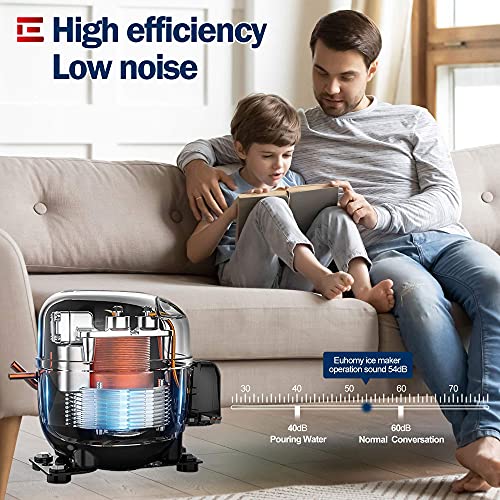 Gewerbliche Arbeitsplatte Eismaschine, 80kg / 24h Edelstahl Eiswürfelmaschine, Automatische Freis-Tanding… – Bild 5