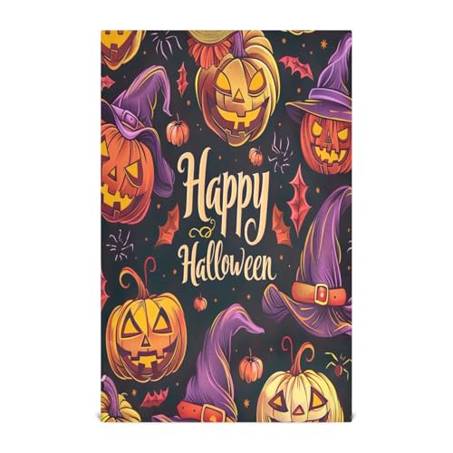 STAYTOP Happy Halloween Kitchen Dish Towel Set,1Pcs Drying Kitchen Towels Tea Towels Gift Set for Drying Cleaning Cooking Baking