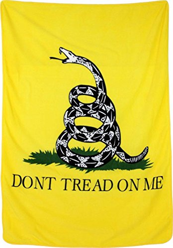 Don't Tread On Me Gadsden Super Soft Throw Blanket - 50x60 Throw Blanket for Bedroom, Living Room, Spring Time, Holidays, Kids, Babies, Adults & Decor, Gifts - Outdoor Gadsden Blanket