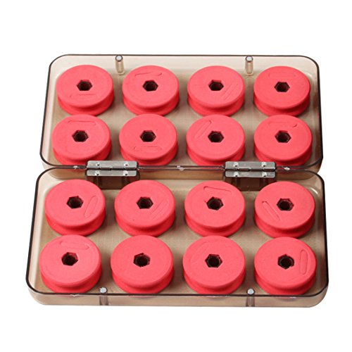 Noyokere Pesca Espuma roja Líneas Principales de Pesca Caja de Carrete Carretes de Bobina Caja de Almacenamiento Portabicicletas Caja de Aparejos de Pesca