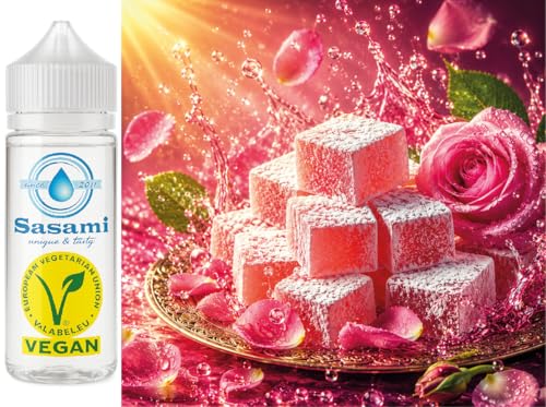 Concentré d'Arôme Rose Turkish Delight Sasami flacon de 100ml premium et végan