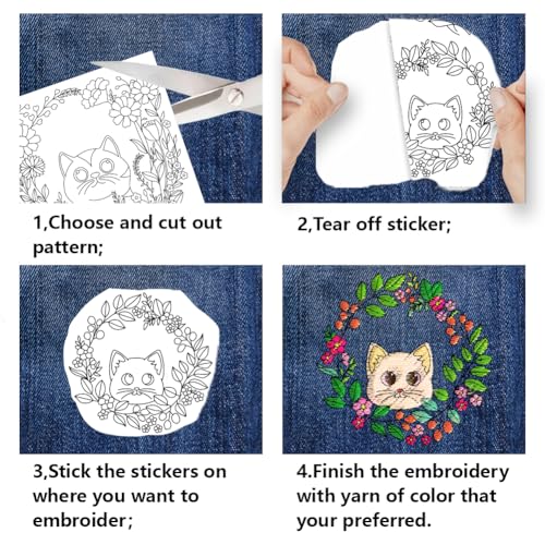 BENECREAT 20 pcs Water Soluble Embroidery Stabilizers - Image 3