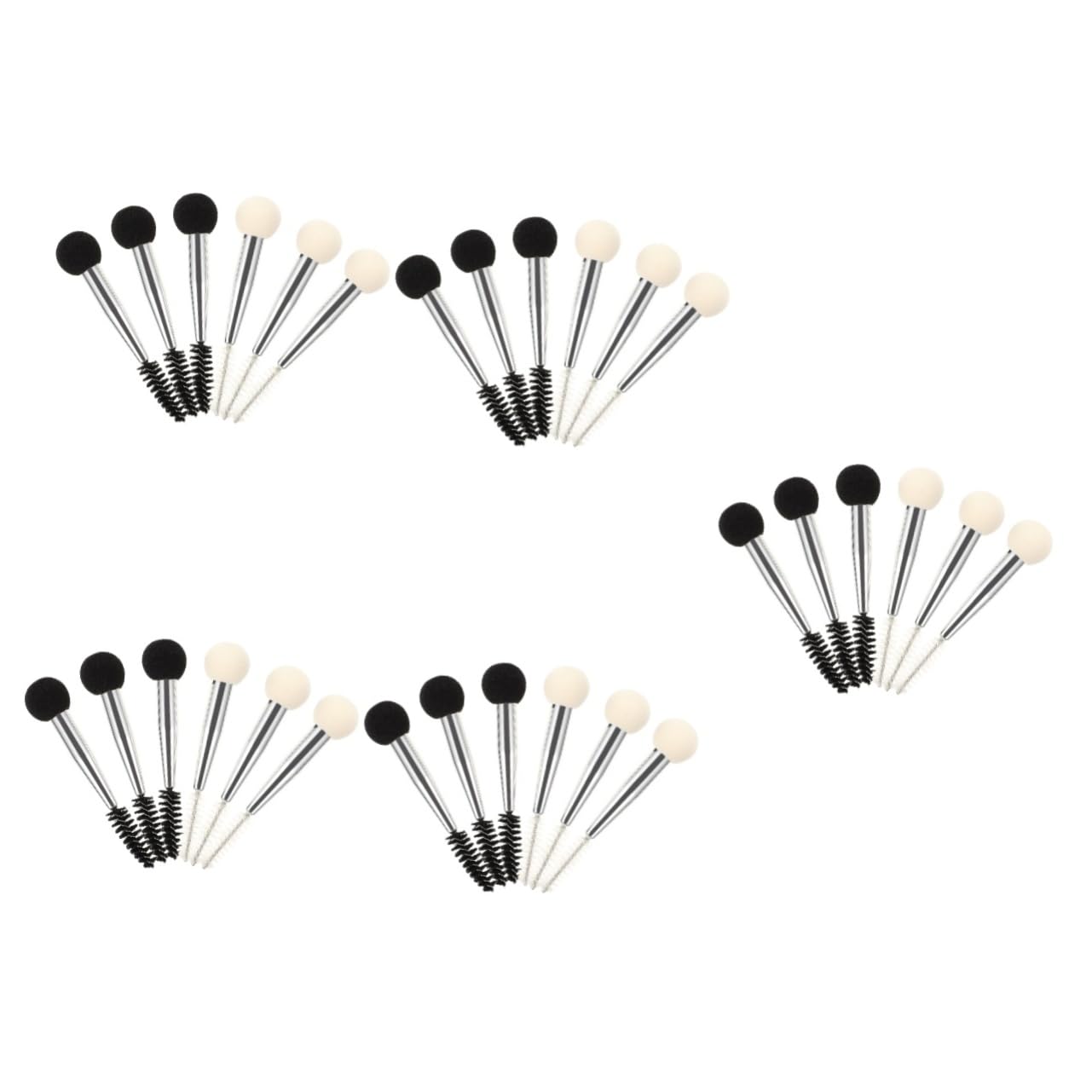 minkissy 5 Set Di Strumenti Per Il Trucco Spugne Per Il Trucco E Pennello Per Timbro A Doppia Faccia Per Fondotinta Sopracciglia Ciglia Set Da 6 Pezzi*5