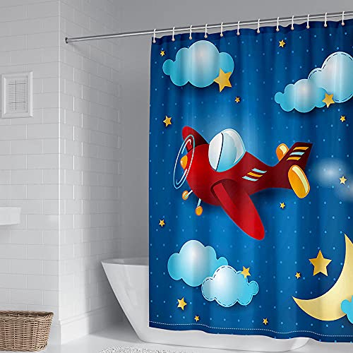 ZDDWLDL 4-Teilig Duschvorhang Set mit Rutschfesten Teppichen Toilettendeckel und Badematte Wasserdichtes Badezimmer… – Bild 4