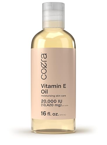 Aceite de vitamina E 20,000 UI 16 onzas líquidas Hidratante e hidratante para la piel, la cara, las manos y el cuerpo Libre de parabenos, SLS y