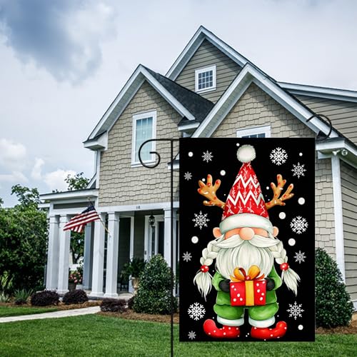 Image of BlissYard Christmas Santa Claus Garden Flag 12x18 Inch Polyester
