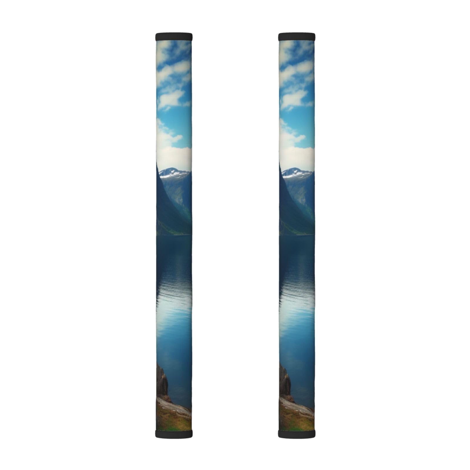 VGFJHNDF Refrigerator Door Handle Covers 2-Pack, Norway Fjord Nature Cape Printed Protect and Decorate for Fridge Ovens Dishwashers