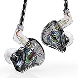 Yinyoo 中華 イヤホン 有線 KBEAR Storm PU+PEEK 10mmダイナミック インナーイヤー イヤフォン ノイキャン HiFi音質 ハイレゾ インイヤー モニター 2pin リケーブル可能 カナル型 イヤホン 有線 イヤモニ型 3.5mmプラグ ゲーミング 対応 イアフォン 人間工学 装着感向上 (ブラック・マイク無し)