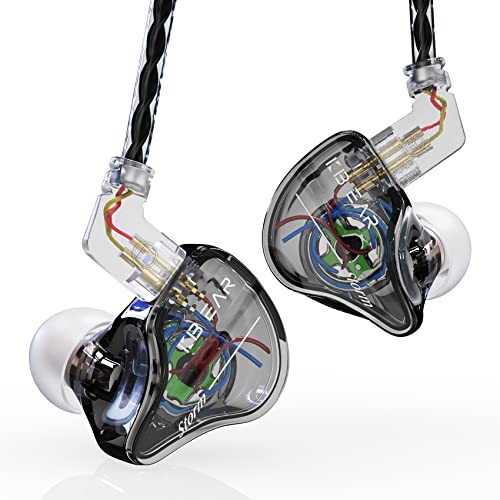 Image of YINYOO KBEAR Storm Professional in Ear Headphones Monitor Earphones for Singers Drummers Musicians Bassists, Custom Wired Earbuds IEM, Hi Res Detachable OFC Silver-Plated Cable Auriculares