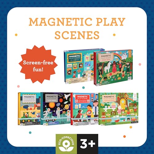 Image of Petit Collage Outer Space Play Scene Mix and Match Magnetic Pieces, Ages 3+, 2 Scenes and 54 Pieces