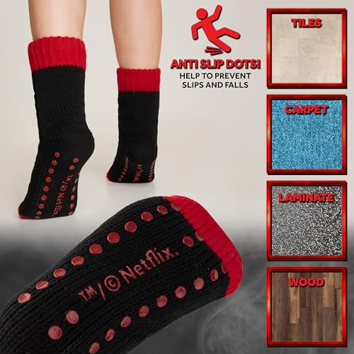 Stranger Things Fluffy Socks for Women and Teenagers Soft Warm Slipper Socks Non Slip One Size - Gifts for Women4