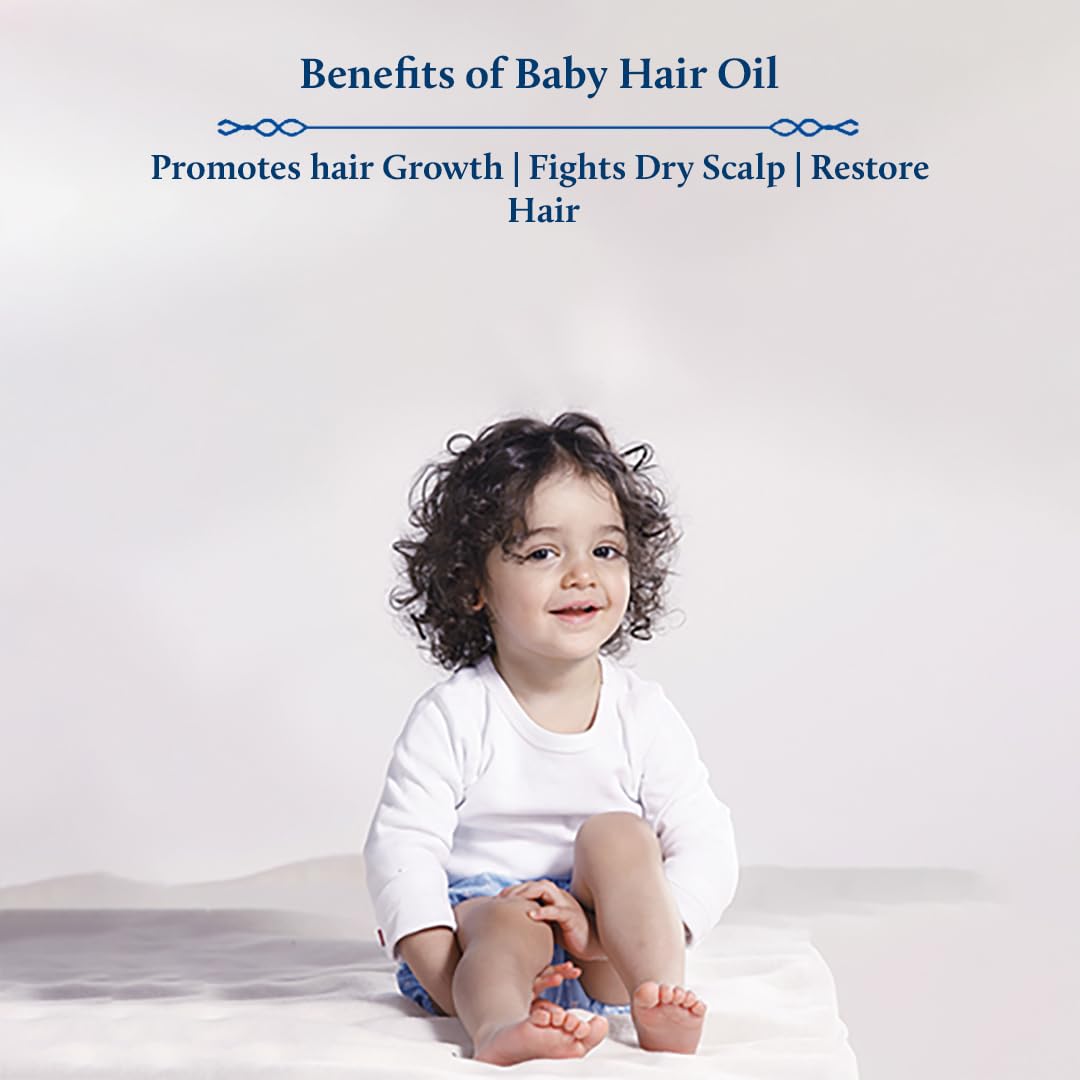 Blue Nectar Baby Shampoo for Kids with Natural Ghee | No Tear Formula (6.76Fl Oz) with Baby Hair Oil with Organic Ghee, Almond Oil, Coconut Oil (3.38Fl Oz)